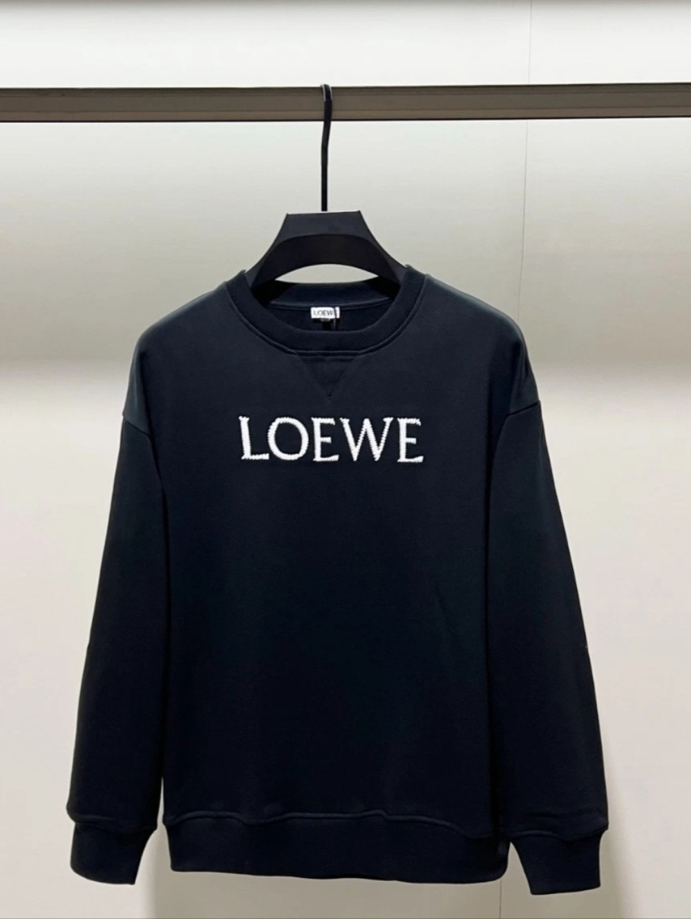 Loewe Black Logo Crewneck Sweater Unisex Small